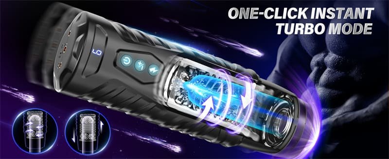 Hotsvibe AI Interactive Male Masturbator Sex Toys for Men with 7 Thrusting & 7 Rotating Modes Hands Free Sex Machine