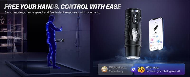 Hotsvibe AI Interactive Male Masturbator Sex Toys for Men with 7 Thrusting & 7 Rotating Modes Hands Free Sex Machine