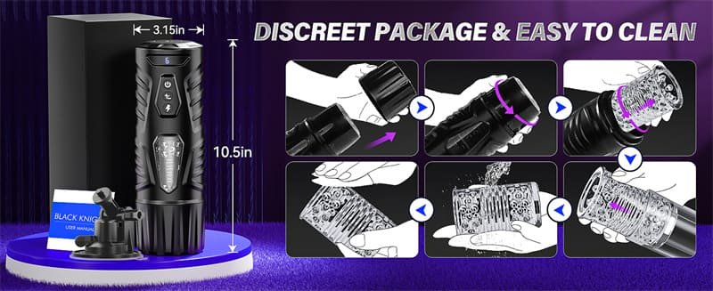 Hotsvibe AI Interactive Male Masturbator Sex Toys for Men with 7 Thrusting & 7 Rotating Modes Hands Free Sex Machine