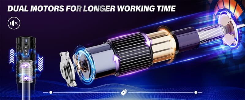 Hotsvibe AI Interactive Male Masturbator Sex Toys for Men with 7 Thrusting & 7 Rotating Modes Hands Free Sex Machine