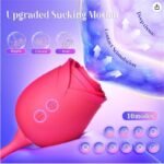 Hotsvibe Rose Vibrator Dildo Sex Toys for Women with 10 Sucking Modes for Clitoral Nipple Stimulation - Image 2