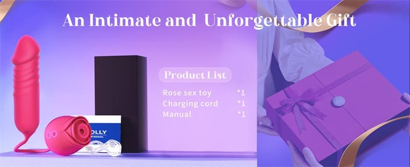 Hotsvibe Rose Vibrator Dildo Sex Toys for Women with 10 Sucking Modes for Clitoral Nipple Stimulation 8