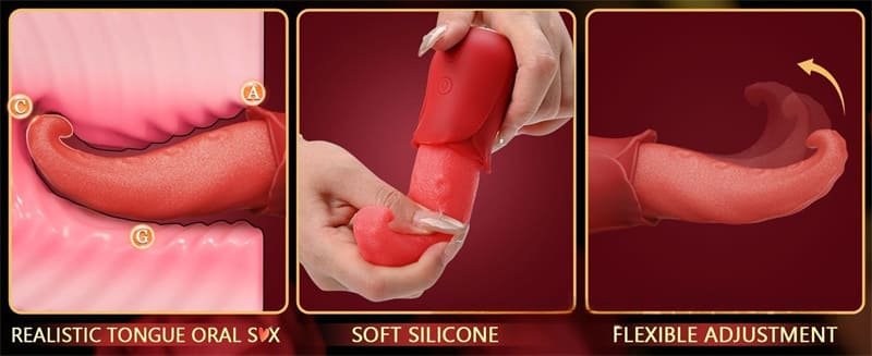 Hotsvibe Rose Vibrator Sex Toys Dildo with 10 Tongue Licking Vibrators Female G spot Nipple Toy for Couple Games 9