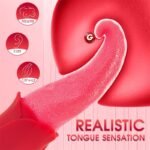 Hotsvibe Rose Vibrator Tongue Vibrators with 10 Licking & 10 Vibration Mode Nipple Toys for Couples Games - Image 4