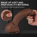 10.2inch Clar Brown Realistic Dildo Real Skin Dual Density Silicone Dildos with Strong Suction Cup for Hands-Free Play - Image 5