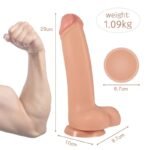 11.42 Inch Cooper Realistic Huge Dildo with Strong Suction Cup for Hands-Free G Spot & Anal Play - Image 8