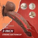 12.5 Inch Cornell Realistic Big Thick Dildo with Strong Suction Cup for Vagina Anal Sex Stimulation - Image 4