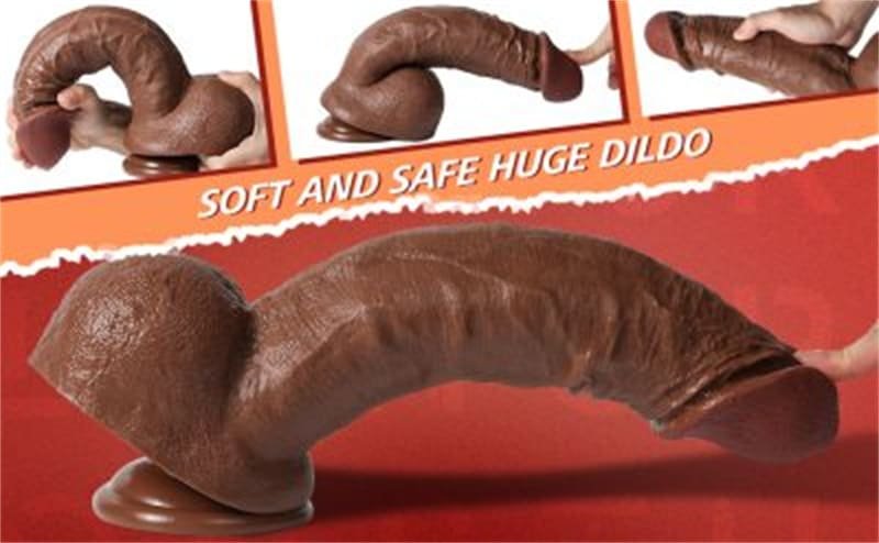 12.5 Inch Cornell Realistic Big Thick Dildo with Strong Suction Cup for Vagina Anal Sex Stimulation