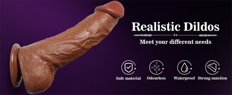 13.4 Inch Damon Lifelike Giant Dildo Sex Toys for G Spot and Anal Play with Suction Cup 7
