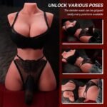 21.5LB Hermosa Vibrating Shemale Sex Doll Torso Masturbator with 7 Inch Thrusting Dildo - Image 5