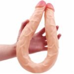 21.56 Inches Flesh Double Ended Dildo Realistic Double Sided Big Long Thick Dildos with Veins for Couples Lesbians