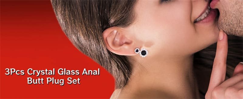 3PCS Glass Anal Plug Set Hotsvibe Hypoallergenic Non Porous Butt Plugs for Backdoor Training and Temperature Play 7