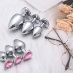 3Pcs Set Luxury Heart Shaped Metal Butt Plugs Jewel Butt Plug Kit Anal Trainer S&M Adult Gay Anal Plugs - Image 4