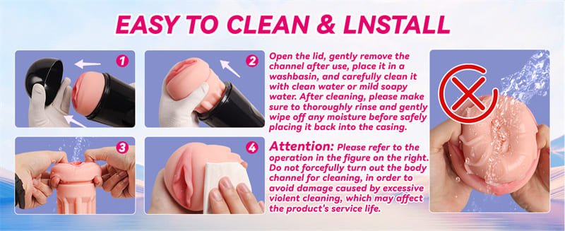 7.5in Depth Soft Pocket Pussy Vagina Textured Hotsvibe Manual Realistic Male Masturbator Cup 14