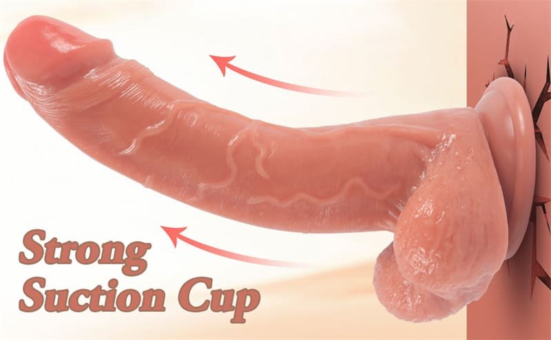 8.07inch Harriet Realistic Big Dildo Sex Toy with 10 Vibration 3 Thrusting Modes Soft Silicone Suction Cup Remote Control 10