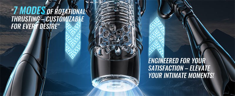 Black Knight 7 Thrusting Rotating Male Masturbator APP Control Hands Free Sex Machine Male Stroker with Handle 10