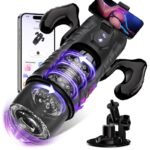 Black Knight 7 Thrusting & Rotating Male Masturbator APP Control Hands-Free Sex Machine Male Stroker with Handle