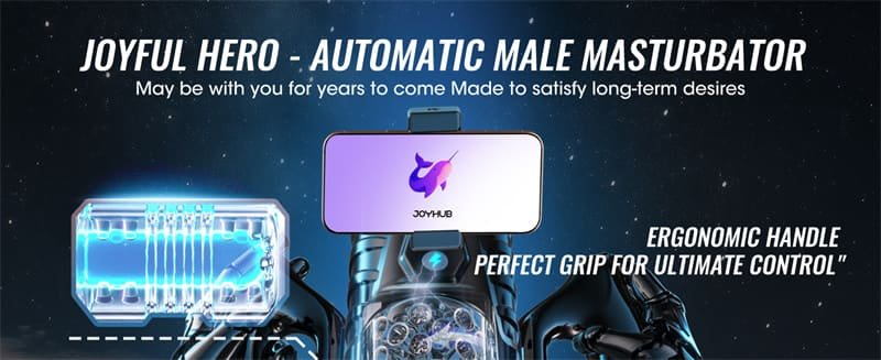 Black Knight 7 Thrusting Rotating Male Masturbator APP Control Hands Free Sex Machine Male Stroker with Handle 9