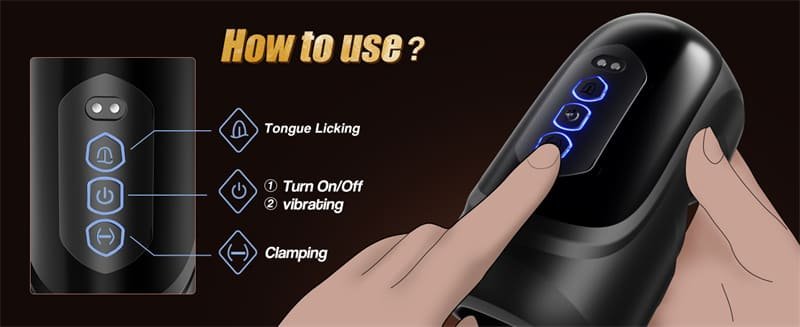 Black Tongue Penis Training Vibrator Male Masturbator with 10 Tongue-Licking & Tapping & Vibrating Sex Toys for Men 5 Black Tongue Penis Training Vibrator Male Masturbator with 10 Tongue-Licking & Tapping & Vibrating Sex Toys for Men