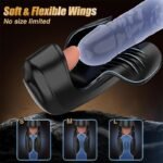 Black Tongue Penis Training Vibrator Male Masturbator with 10 Tongue-Licking & Tapping & Vibrating Sex Toys for Men - Image 5