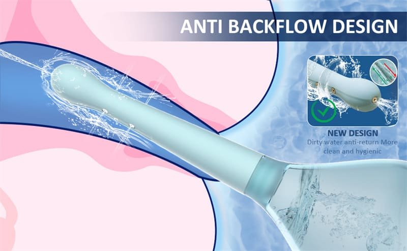 Blue Anal Douche Bottle Anal Enema Bulb with 5 Spouts Enema Anal Douche for Men Women Anti Back Flow 10