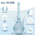 Blue Anal Douche Bottle Anal Enema Bulb with 5 Spouts Enema Anal Douche for Men Women - Anti Back-Flow - Image 2
