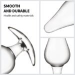 Clear Glass Butt Plug Anal Expander Training Masturbation for Men Women - Image 3