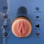 8.6" Deep Textured Fleshy Pocket Pussy, Hotsvibe Body-Safe TPE Realistic Male Masturbator for Men - Image 2