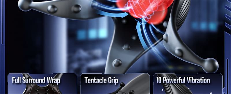 Devil’s Claw Male Masturbator Penis Vibrator with 10 Licking & Vibrating for Glans Nipple 360° Wrapped Stimulation