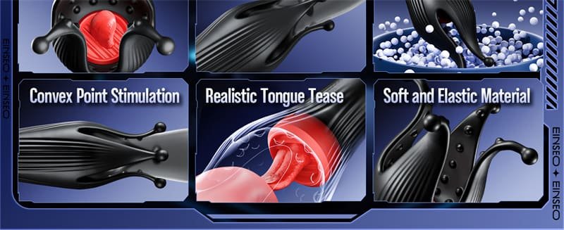 Devil’s Claw Male Masturbator Penis Vibrator with 10 Licking & Vibrating for Glans Nipple 360° Wrapped Stimulation