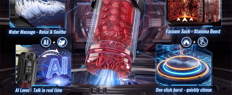 EINSEO AI Male Masturbator Sex Toys for Men with 7 Sucking Thrusting Rotating 7 Licking Modes Male Stroker 18