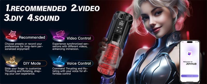 EINSEO AI Male Masturbator Sex Toys for Men with 7 Sucking Thrusting Rotating 7 Licking Modes Male Stroker 20