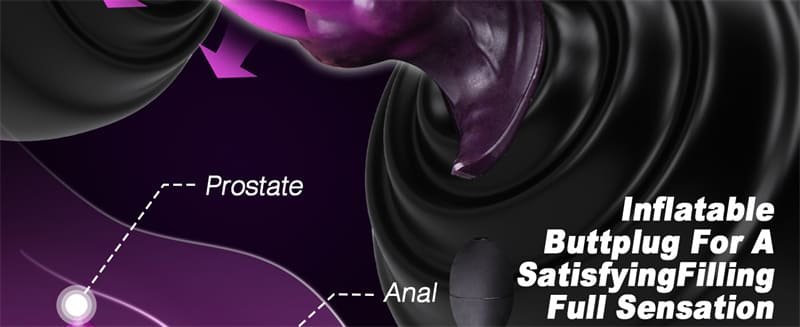 Fantasy Monster Inflatable Butt Plug Knot Huge Anal Inflatable Dildo Silicone Wearable Butt Plug with Safe T Base 12