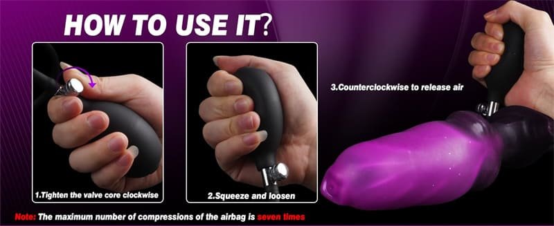 Fantasy Monster Inflatable Butt Plug Knot Huge Anal Inflatable Dildo Silicone Wearable Butt Plug with Safe T Base 17