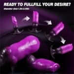 Fantasy Monster Inflatable Butt Plug, Knot Huge Anal Inflatable Dildo Silicone Wearable Butt Plug with Safe T-Base - Image 3