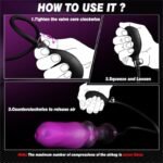 Fantasy Monster Inflatable Butt Plug, Knot Huge Anal Inflatable Dildo Silicone Wearable Butt Plug with Safe T-Base - Image 7