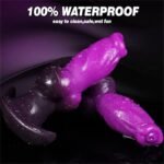 Fantasy Monster Inflatable Butt Plug, Knot Huge Anal Inflatable Dildo Silicone Wearable Butt Plug with Safe T-Base - Image 9