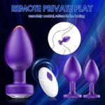 Hotsvibe 10 Vibrations Butt Plugs Anal Vibrator Purple Anal Plug Prostate Massager for Adults with Remote Control - Image 3
