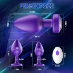 Hotsvibe 10 Vibrations Butt Plugs Anal Vibrator Purple Anal Plug Prostate Massager for Adults with Remote Control - Image 5
