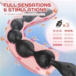 Hotsvibe 14.4 Inch Ultra-Soft Liquid Silicone Vibrating Anal Beads with 10 Vibrations Long & Flexible Vibrating Butt Plug - Image 2