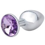 Hotsvibe 3 Pcs Jeweled Butt Plug​ Luxury Metal Anal Plug Light Purple Anal Training Kit Anal Sex Toy - Image 5