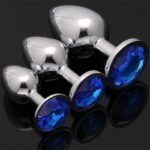 Hotsvibe 3 Pcs Luxury Jewel Butt Plug​ Blue Metal Butt Plug Anal Training Kit for Beginner - Image 2