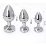 Hotsvibe 3 Pcs Luxury Jewel Butt Plug​ Blue Metal Butt Plug Anal Training Kit for Beginner - Image 4