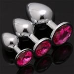 Hotsvibe 3 Pcs Rose Jewel Butt Plug​ Luxury Metal Anal Plug Adult Anal Sex Toy for Men Women Couple Pleasure - Image 2