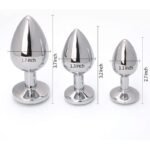 Hotsvibe 3 Pcs Rose Jewel Butt Plug​ Luxury Metal Anal Plug Adult Anal Sex Toy for Men Women Couple Pleasure - Image 4