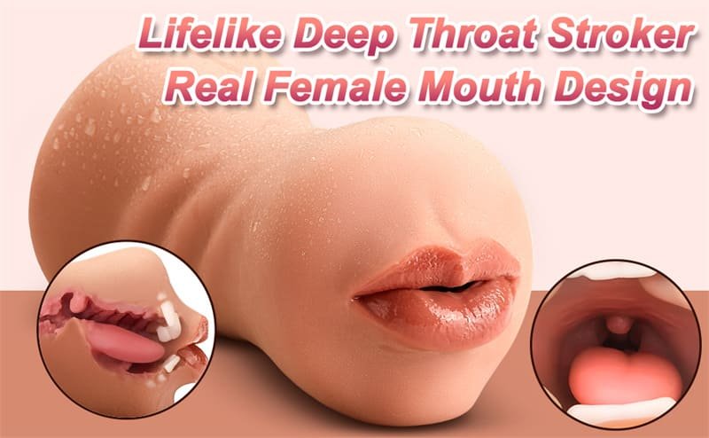 Hotsvibe 3 in 1 Pocket Pussy Male Masturbator with 3D Realistic Textured Tight Anus Real Mouth Blowjob Stroker 9