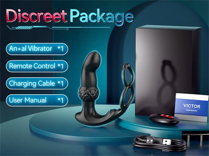 Hotsvibe 7 Vibrations Prostate Massager with Cock Ring Anal Sex Toys Anal Vibrator with APP Remote Control
