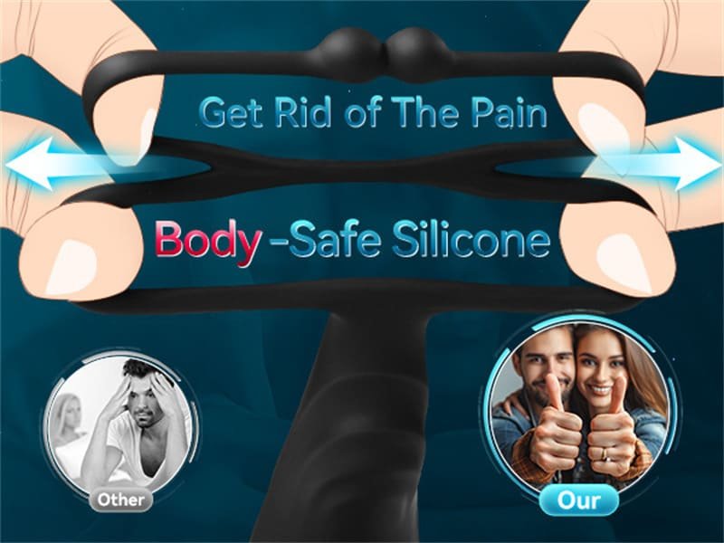 Hotsvibe 7 Vibrations Prostate Massager with Cock Ring Anal Sex Toys Anal Vibrator with APP Remote Control