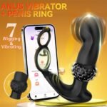 Hotsvibe 7 Vibrations Prostate Massager with Cock Ring Anal Sex Toys Anal Vibrator with APP Remote Control - Image 2