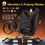 Hotsvibe 9 Vibrations Penis Trainer Male Masturbator with 2 Cock Penis Ring Male Sex Toys & Games Stroker - Image 2